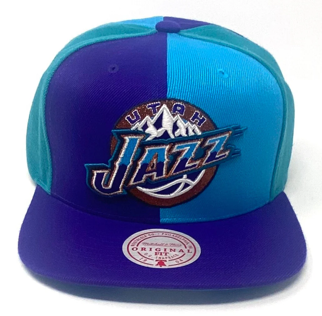Men's Utah Jazz Mitchell & Ness NBA Pinwheel Snapback Hat