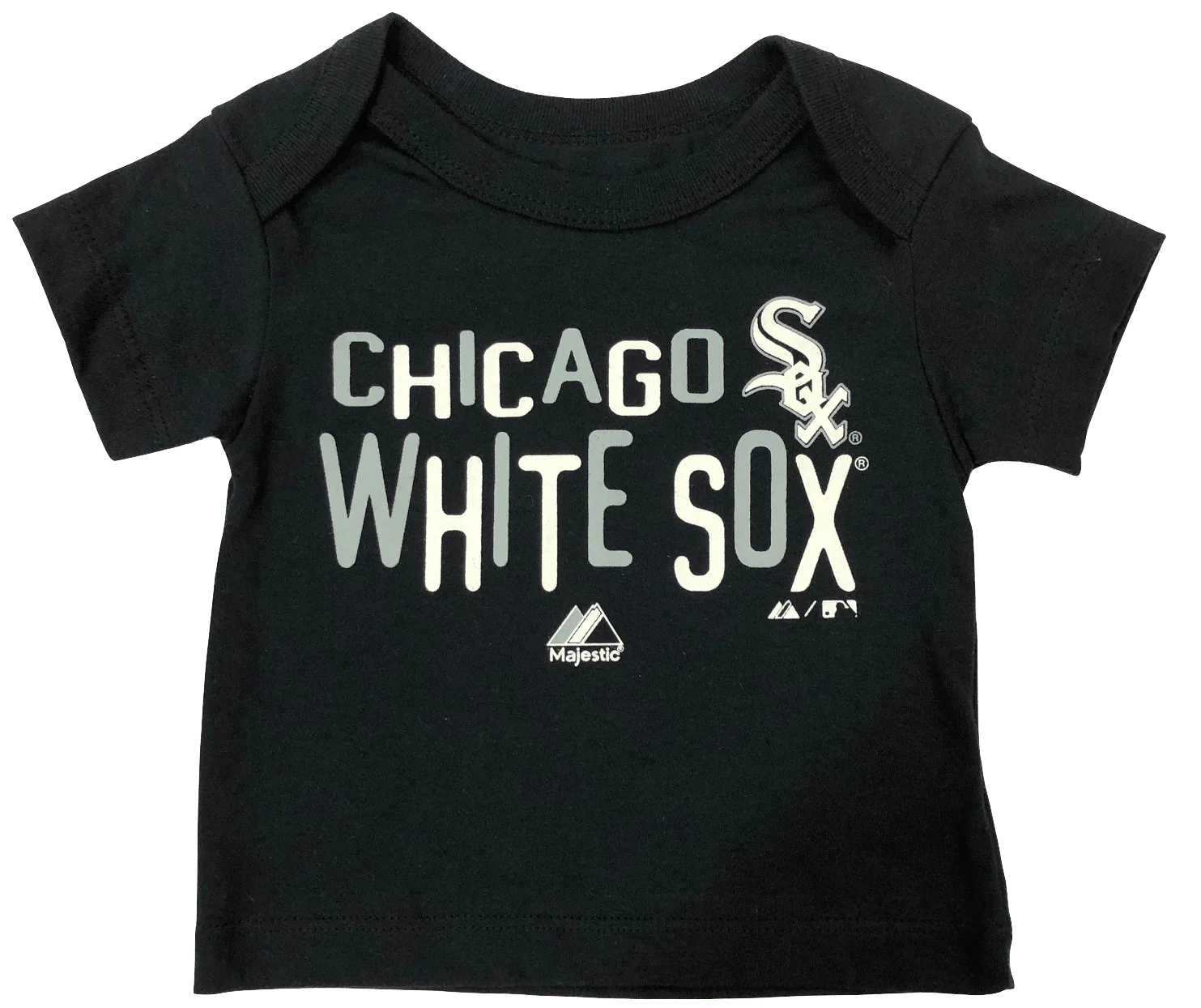Infant Chicago White Sox Lapped Shoulder Black T-shirt