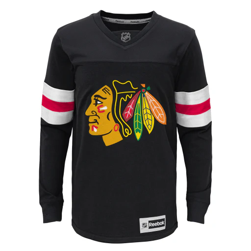 Youth Chicago Blackhawks Long Sleeve Jersey Tee By Reebok
