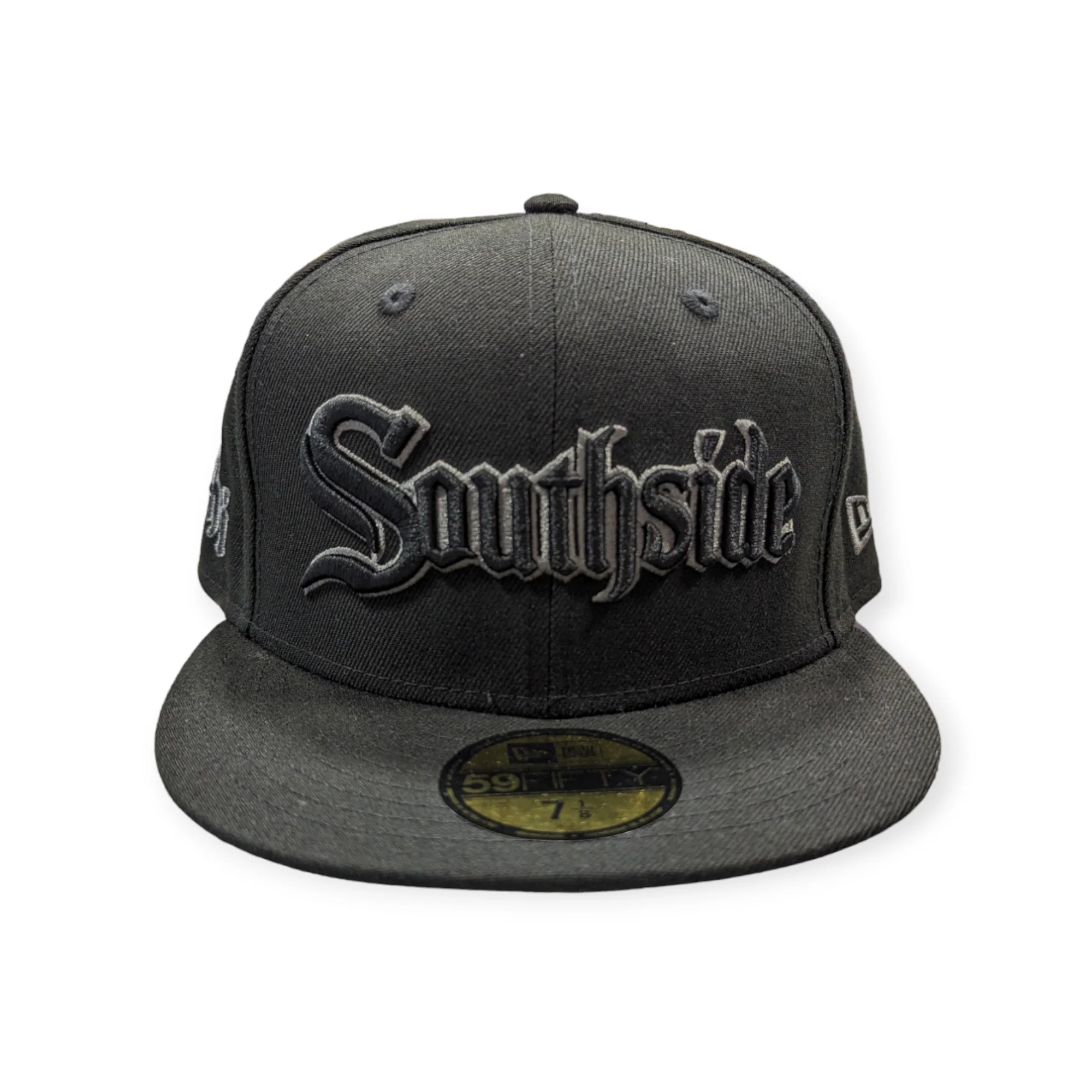 Chicago White Sox Tonal Trim Southside Blackout City Connect 59FIFTY Fitted Hat