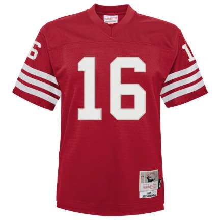 Youth San Francisco 49ers Joe Montana Mitchell & Ness Scarlet Retired Player Vintage Replica Jersey