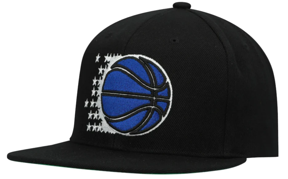 Men's Mitchell & Ness Orlando Magic Basic Core Black Snapback Adjustable Hat