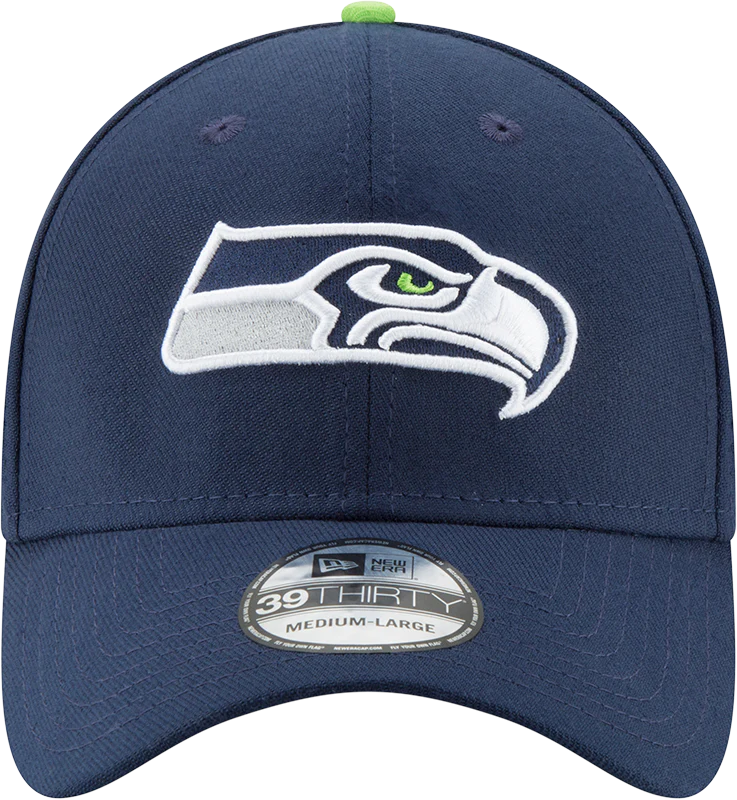 Mens Seattle Seahawks New Era Navy 39THIRTY Team Classic Flex Hat
