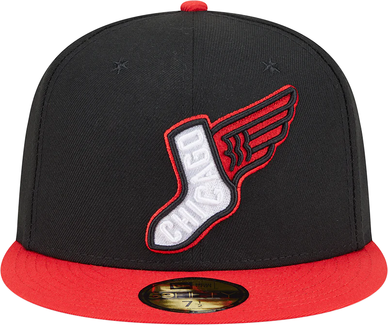 Chicago White Sox New Era 2025 City Connect Alternate 59FIFTY Fitted Hat - Black/Red