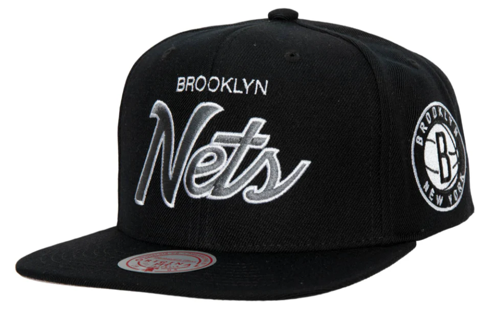 Brooklyn Nets Team Script 2.0 Mitchell & Ness Snapback Hat