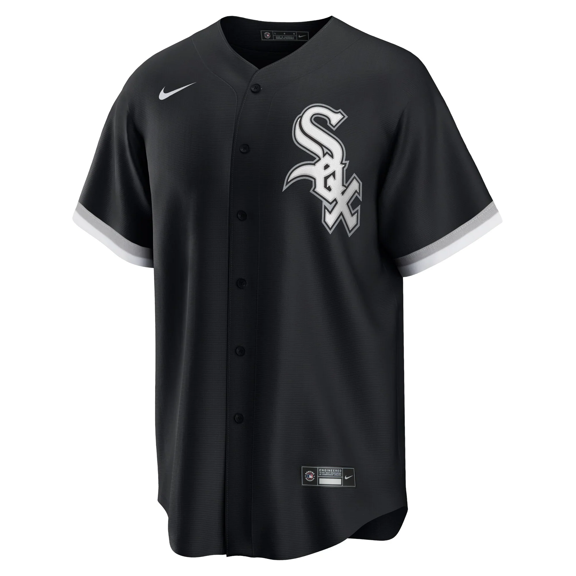 Men's NIKE Chicago White Sox Alternate Black Replica Custom Jersey