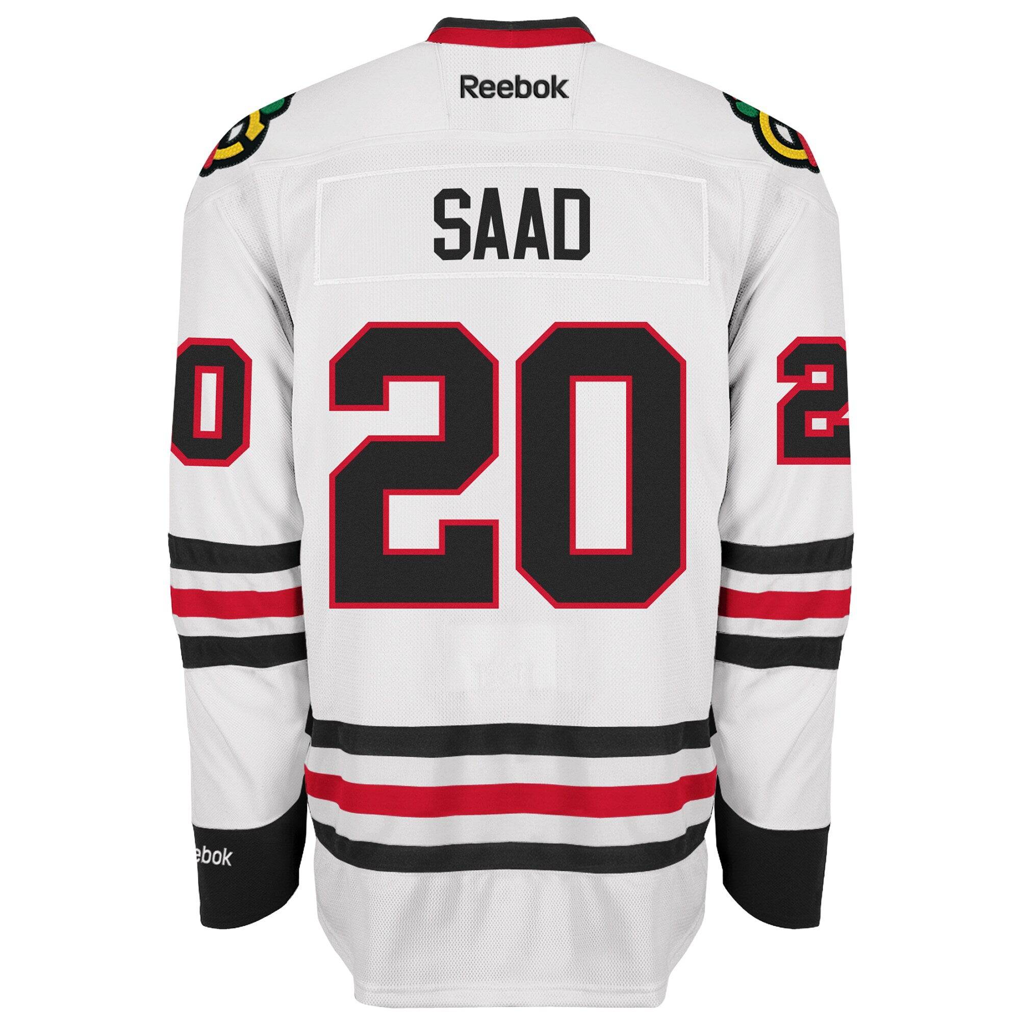 Mens Chicago Blackhawks Brandon Saad Premier Road Jersey