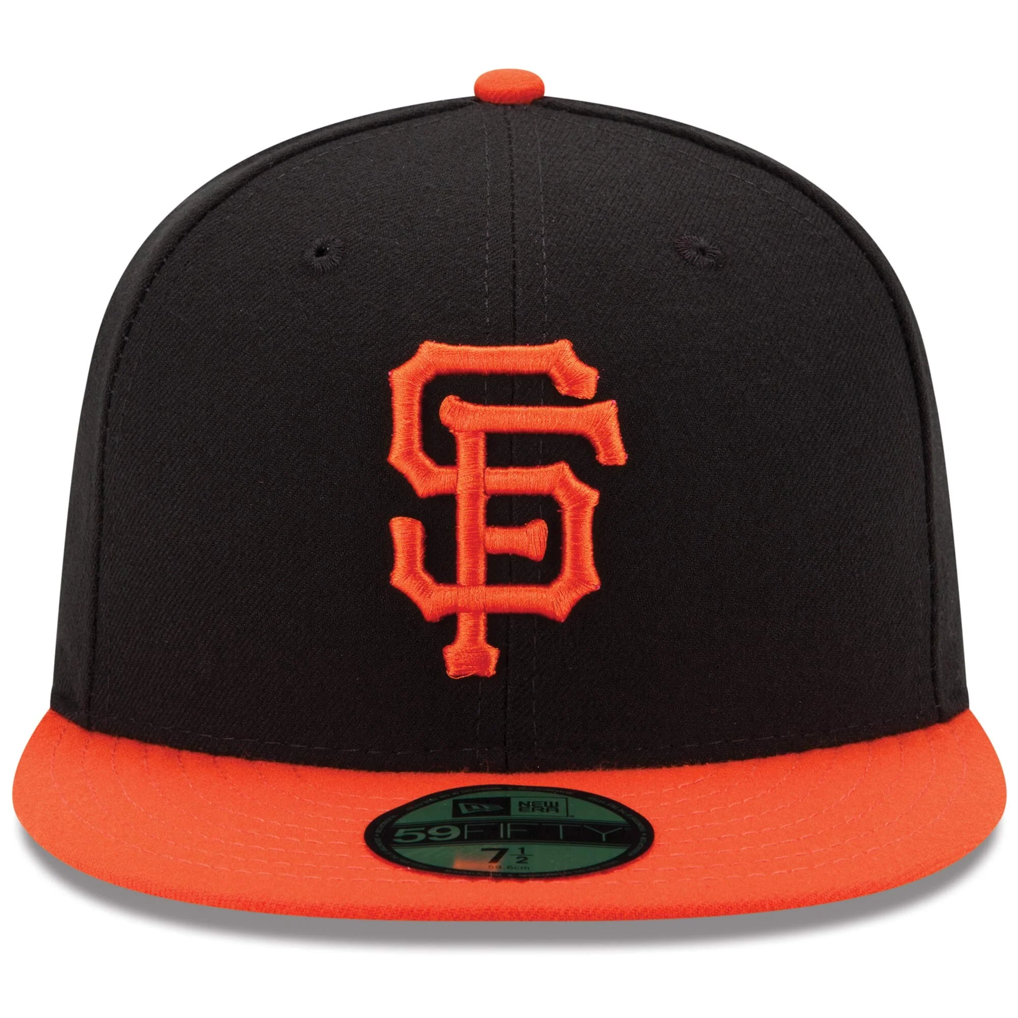 Men's San Francisco Giants New Era Black/Orange Alternate Game Authentic Collection On-Field 59FIFTY Fitted Hat