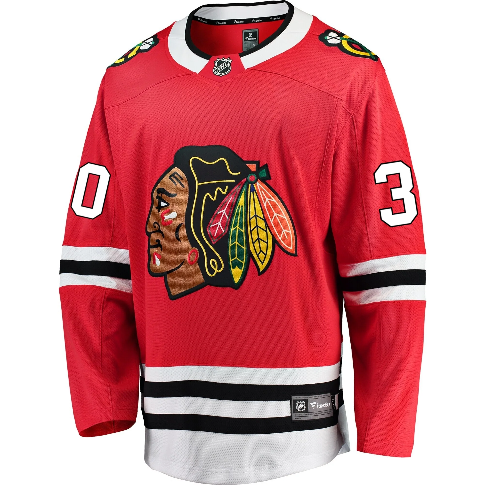 Men's Spencer Knight Chicago Blackhawks Red Home Fanatics Premium Twill Breakaway Replica Jersey