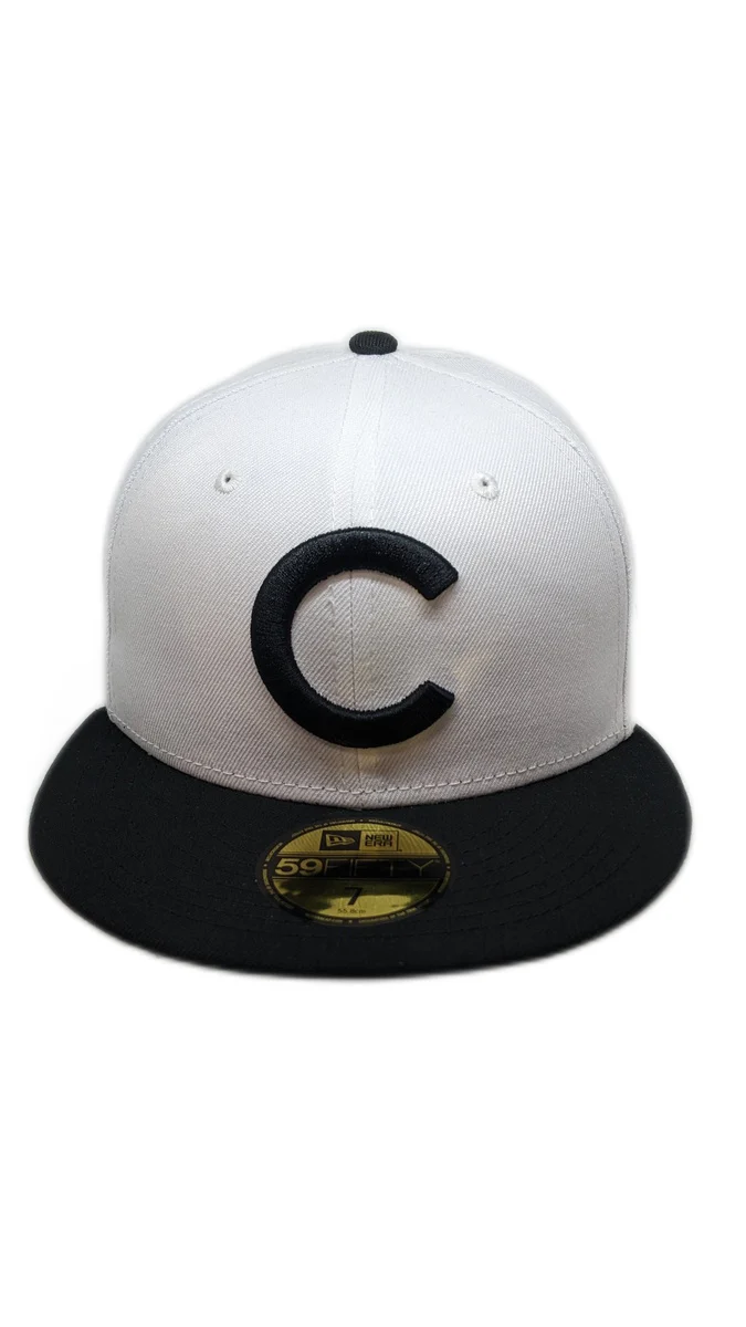 Chicago Cubs Cooperstown Collection 1908 Home New Era Classics White/Black 59FIFTY Fitted Hat