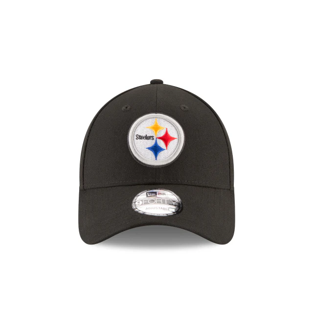 Pittsburgh Steelers Black The League Primary Logo 9FORTY Adjustable Game Cap
