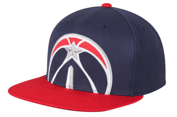 NBA Washington Wizards Mitchell & Ness Cropped XL Logo Adjustable Snapback Hat