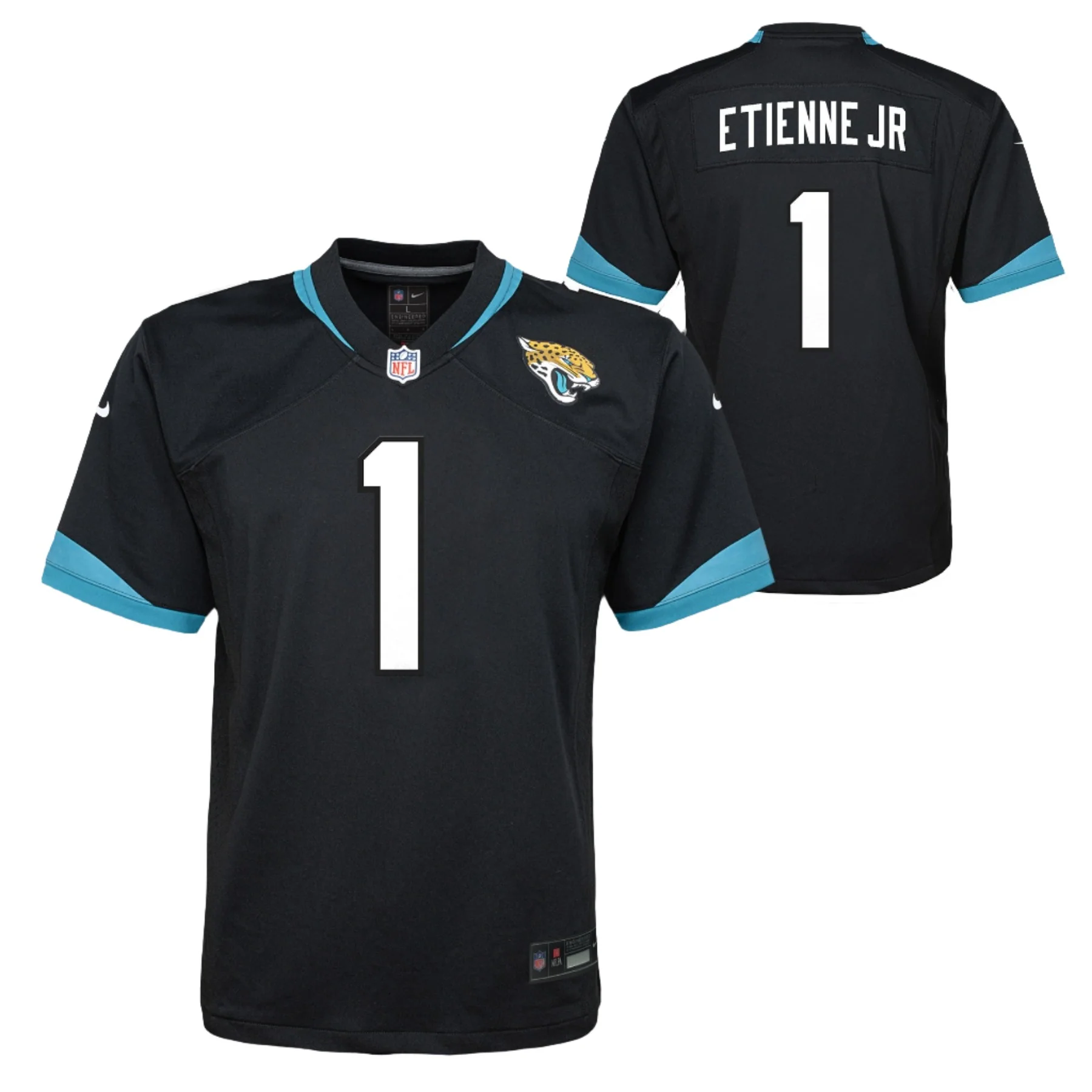 Youth Jacksonville Jaguars Travis Etienne Nike Black Alternate Game Jersey