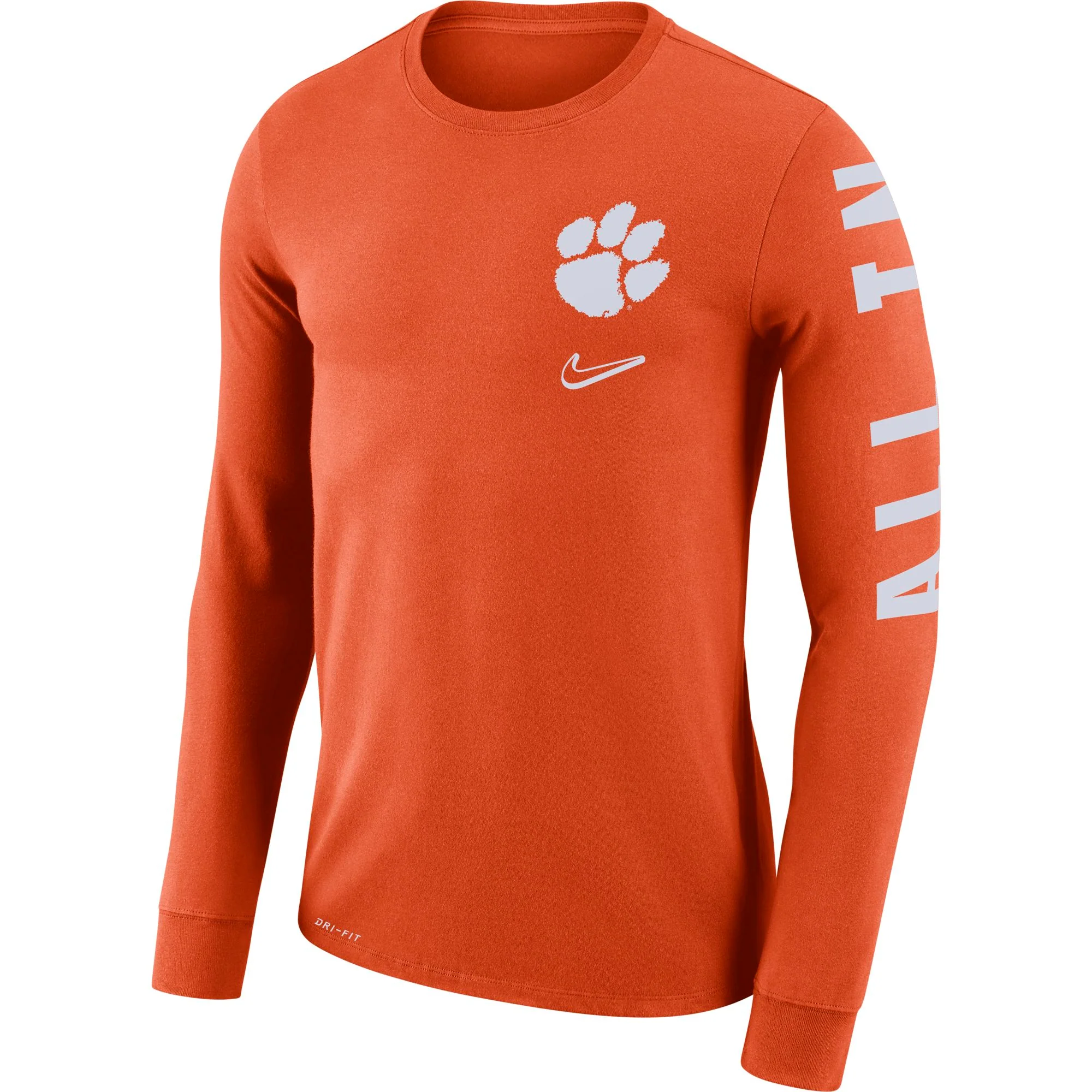 Mens Nike Clemson Tigers Mantra Orange Long Sleeve Tee
