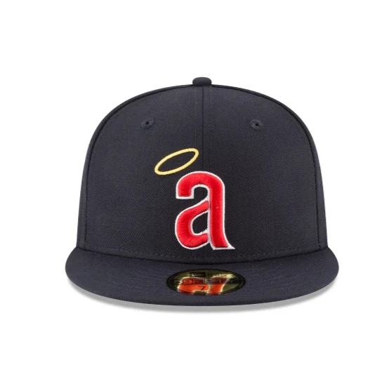 Men's California Angels New Era Navy 1971 Cooperstown Collection Wool 59FIFTY Fitted Hat