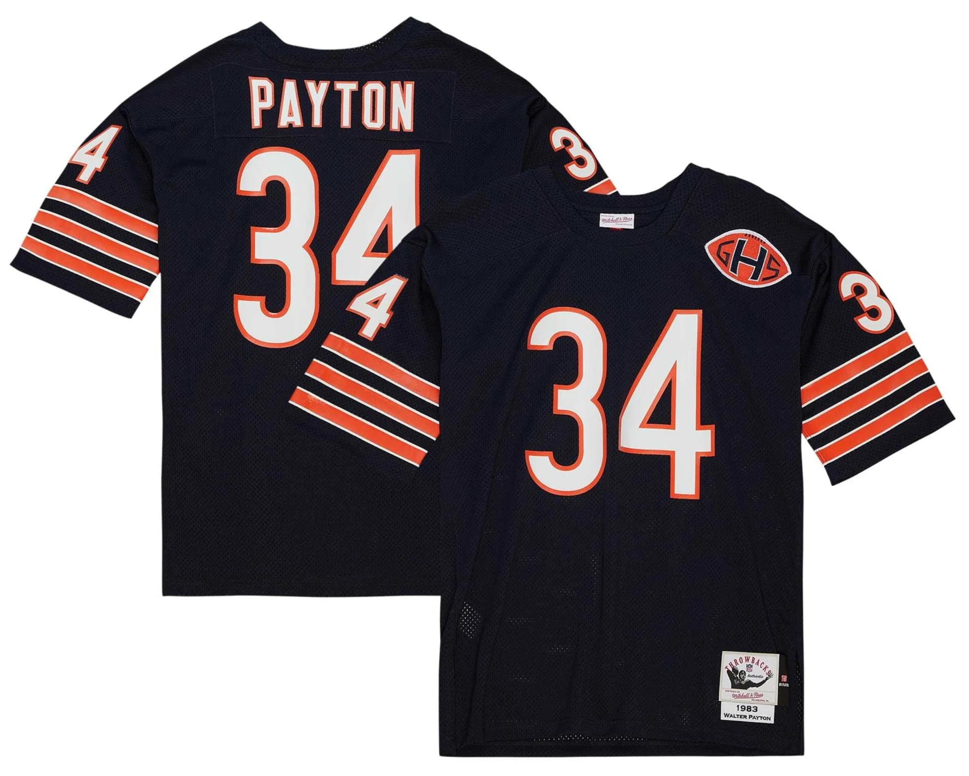 Men's Chicago Bears Walter Payton Mitchell & Ness Navy 1983 Authentic Throwback Retired Player Jersey