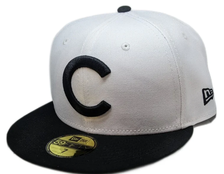 Chicago Cubs Cooperstown Collection 1908 Home New Era Classics White/Black 59FIFTY Fitted Hat