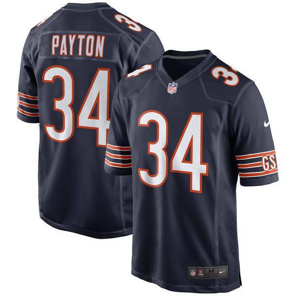 Men's Chicago Bears Walter Payton Nike Navy Throwback Retired Player Game Jersey