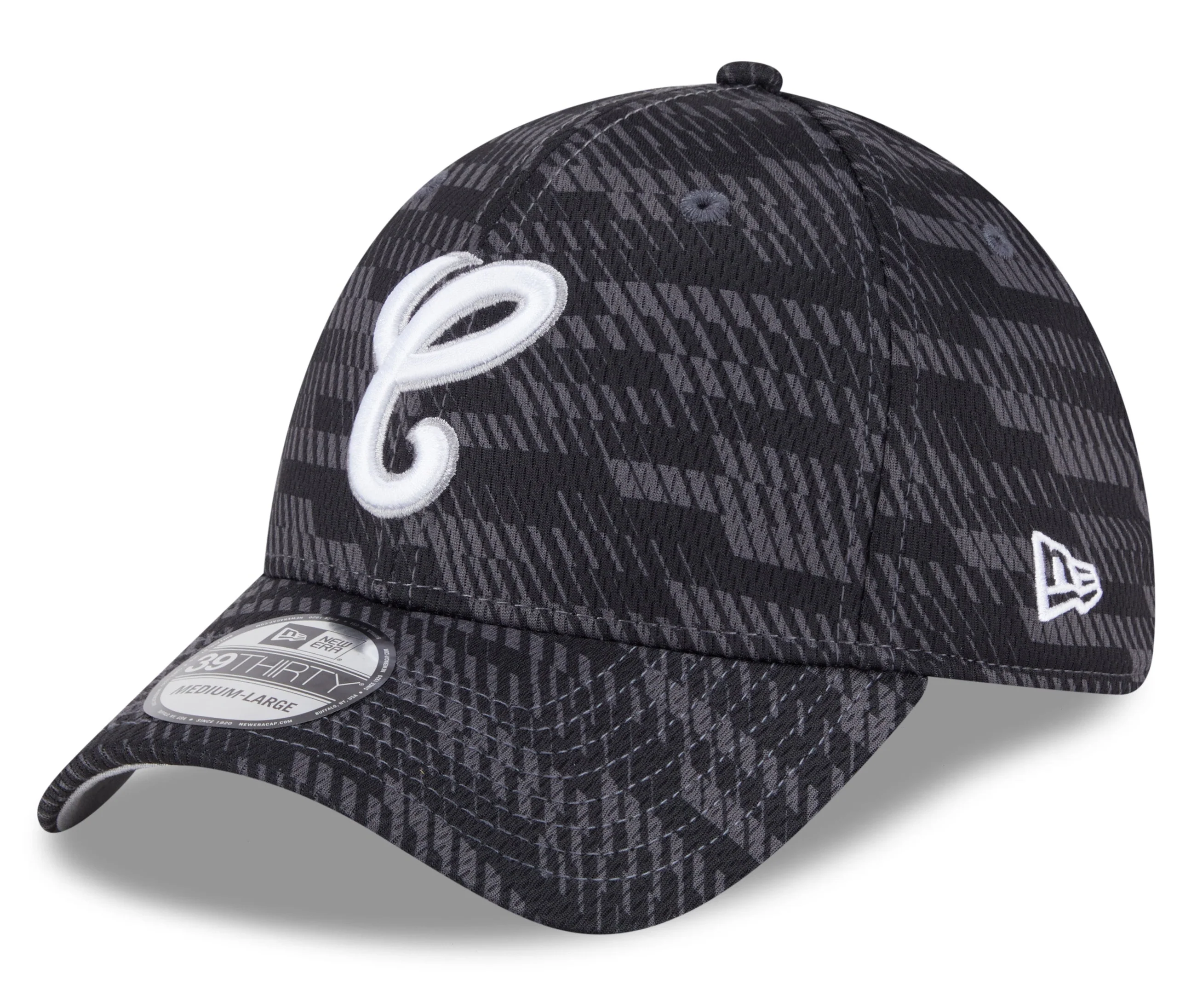 Chicago White Sox Black 2025 Clubhouse Alternate New Era 39THIRTY Flex Hat
