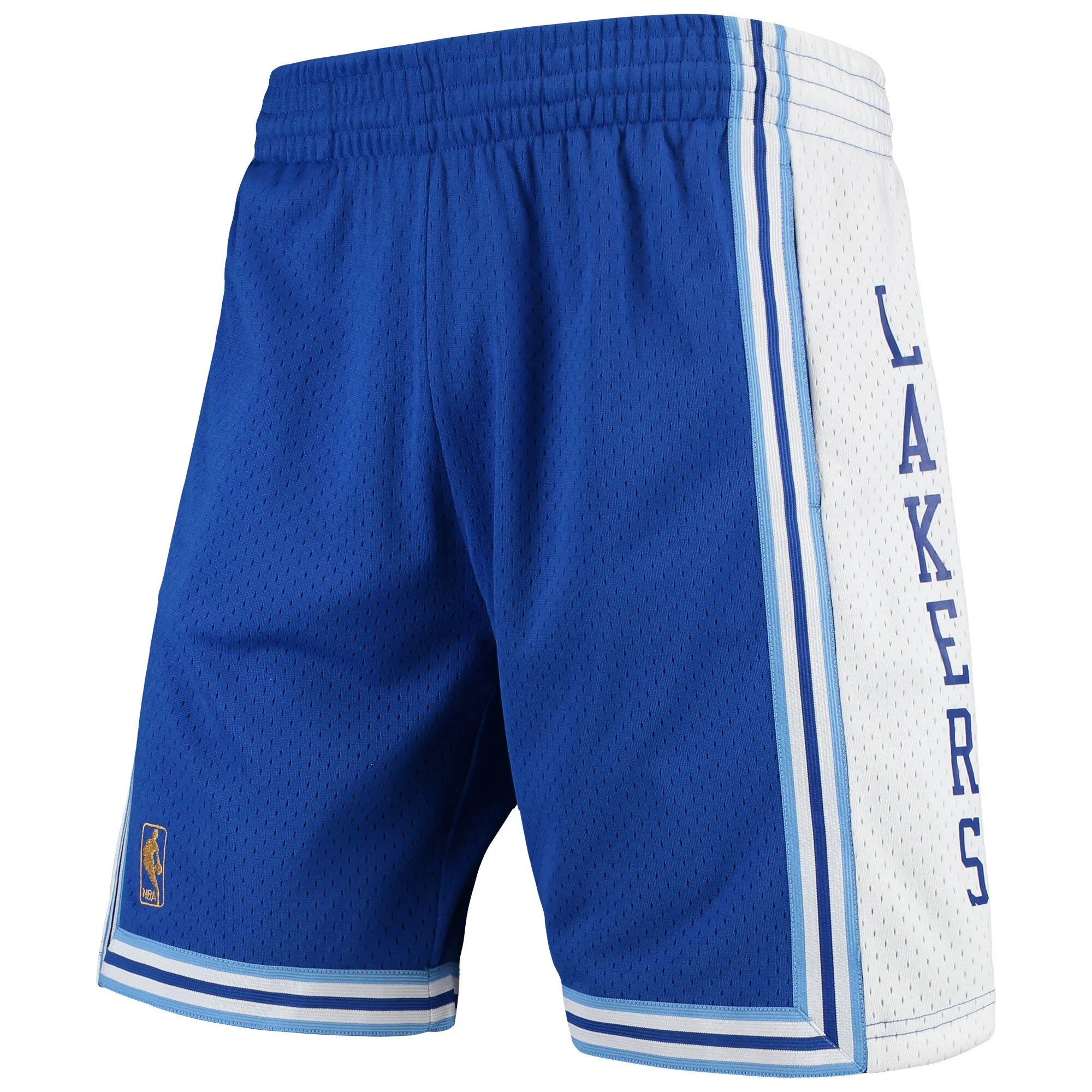 Men's Los Angeles Lakers Mitchell & Ness Royal Hardwood Classics Team Swingman Shorts