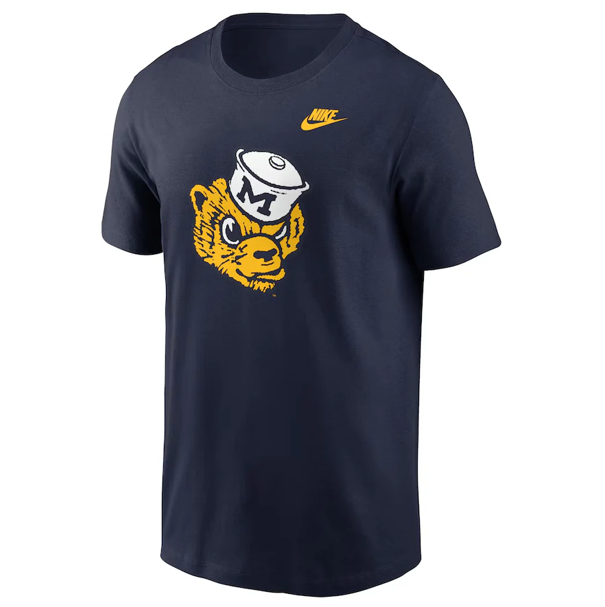Men's Michigan Wolverines Nike Legacy Alternate Navy Logo T-Shirt
