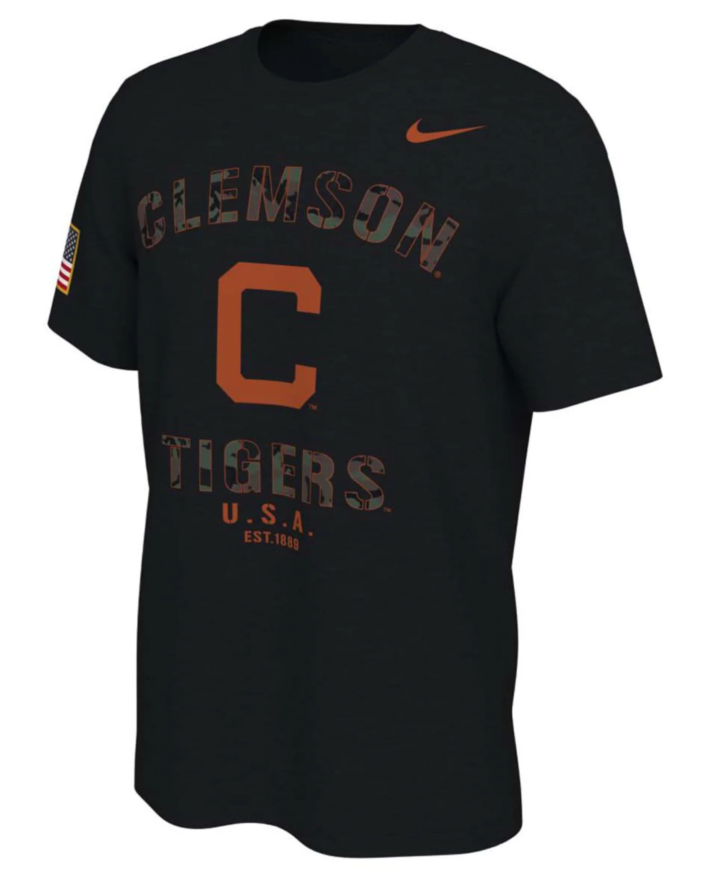 Clemson Tigers Veterans Day Nike Sideline Black T-Shirt