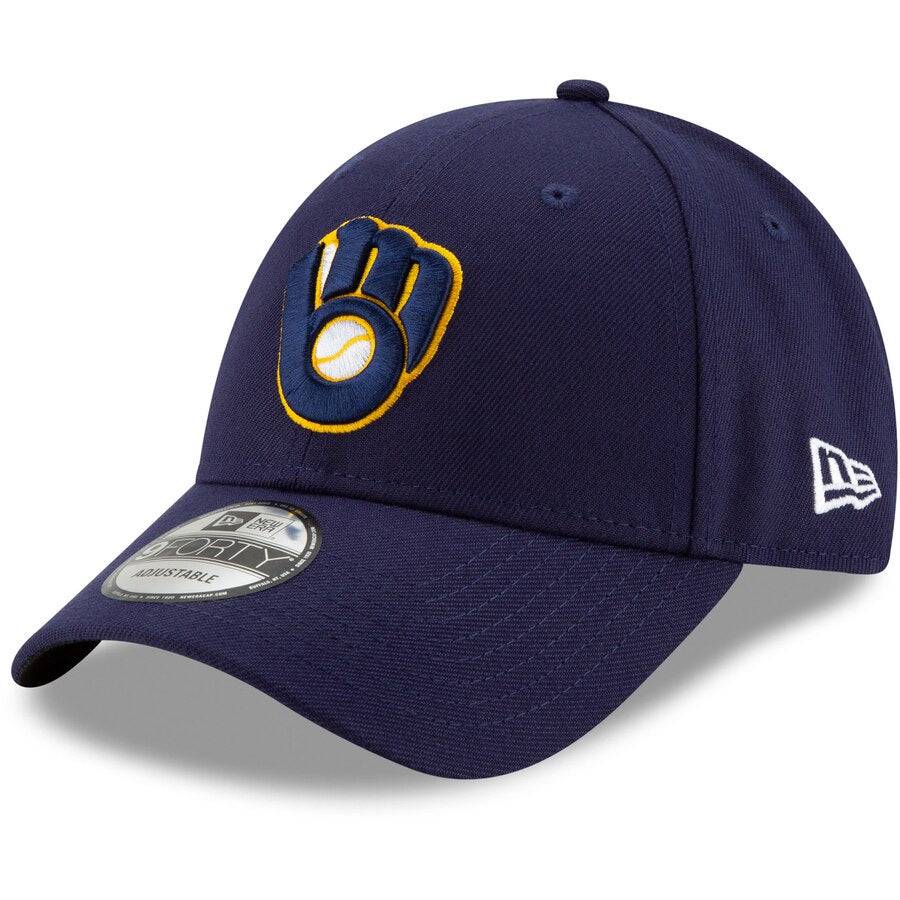 Men's Milwaukee Brewers Away The League 9FORTY Adjustable Hat - Navy