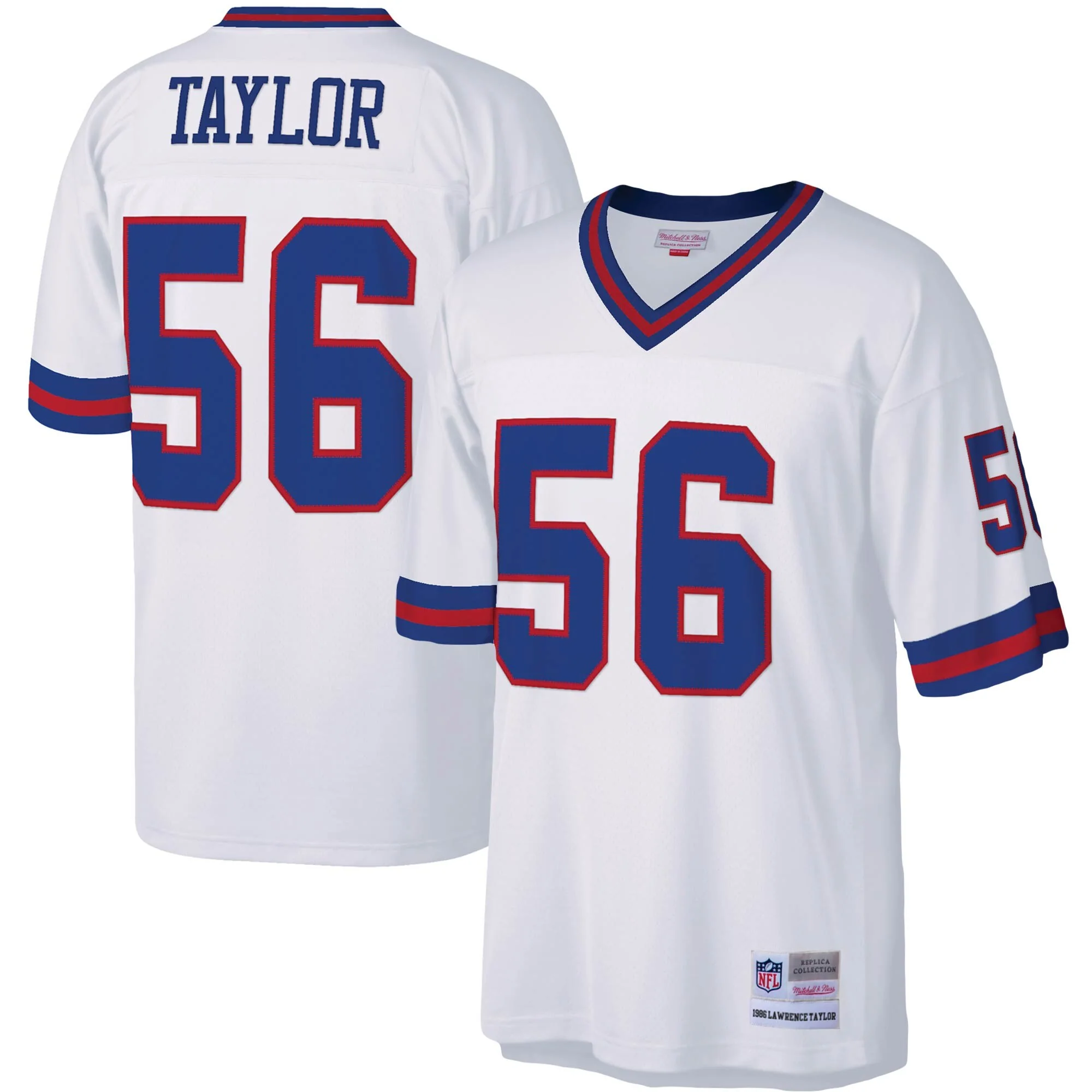Men's Lawrence Taylor New York Giants Mitchell & Ness White Legacy Replica Jersey