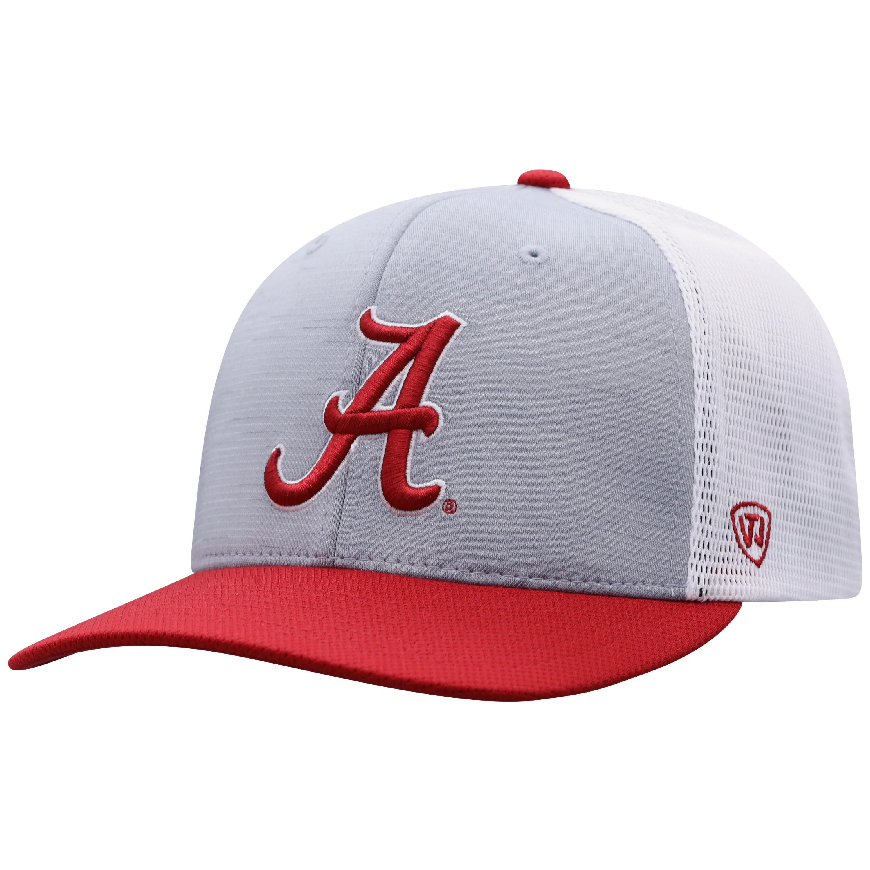 Men's Alabama Crimson Tide Stamp 3-Tone Flex Fit Hat By Top Of the World