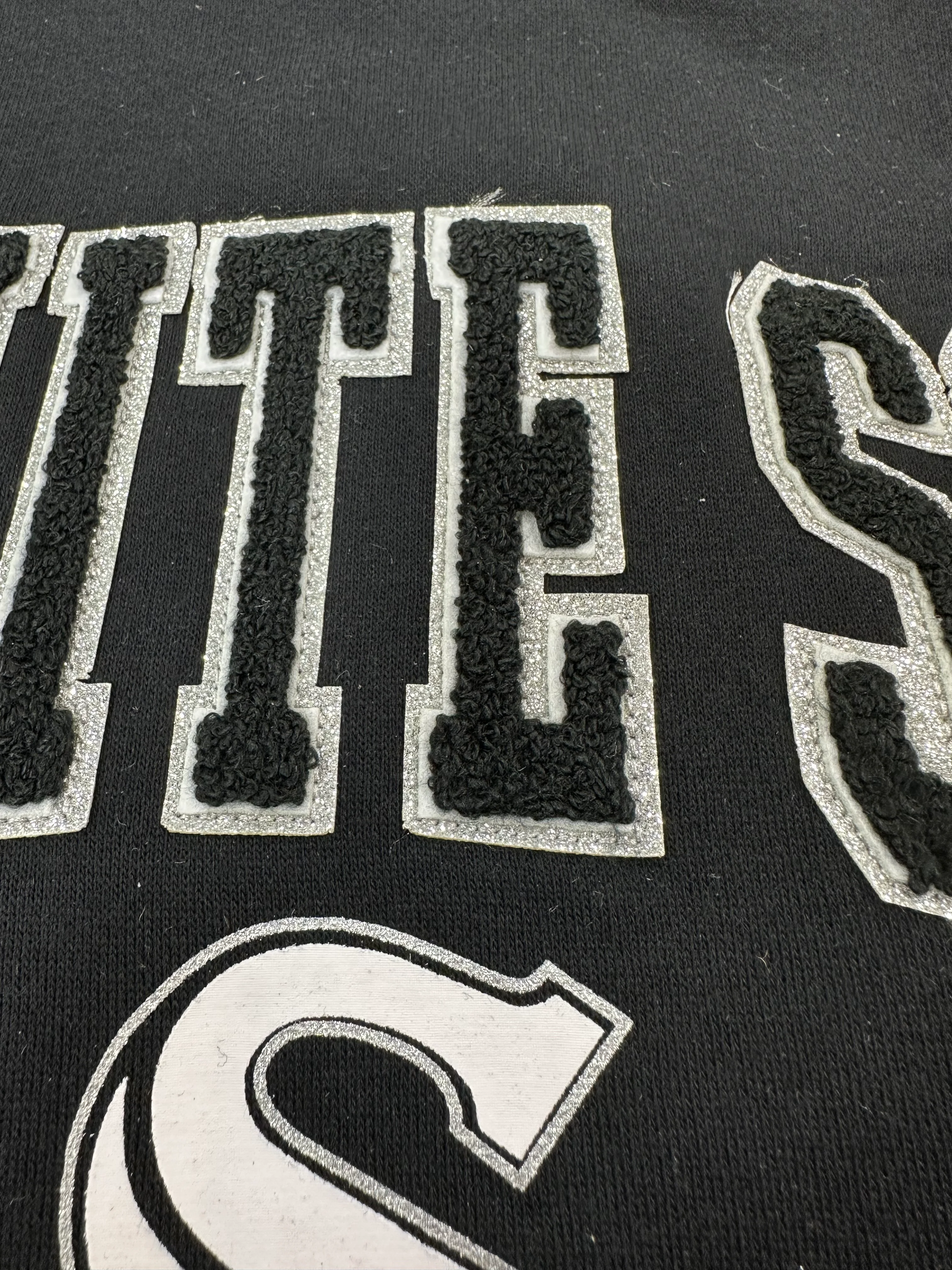 Women's Chicago White Sox Black Team Pride Crewneck Sweatshirt