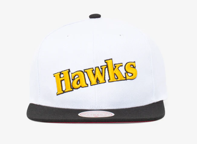 Atlanta Hawks Mitchell & Ness Hardwood Classics Reload 2.0 Snapback Hat - White/Black