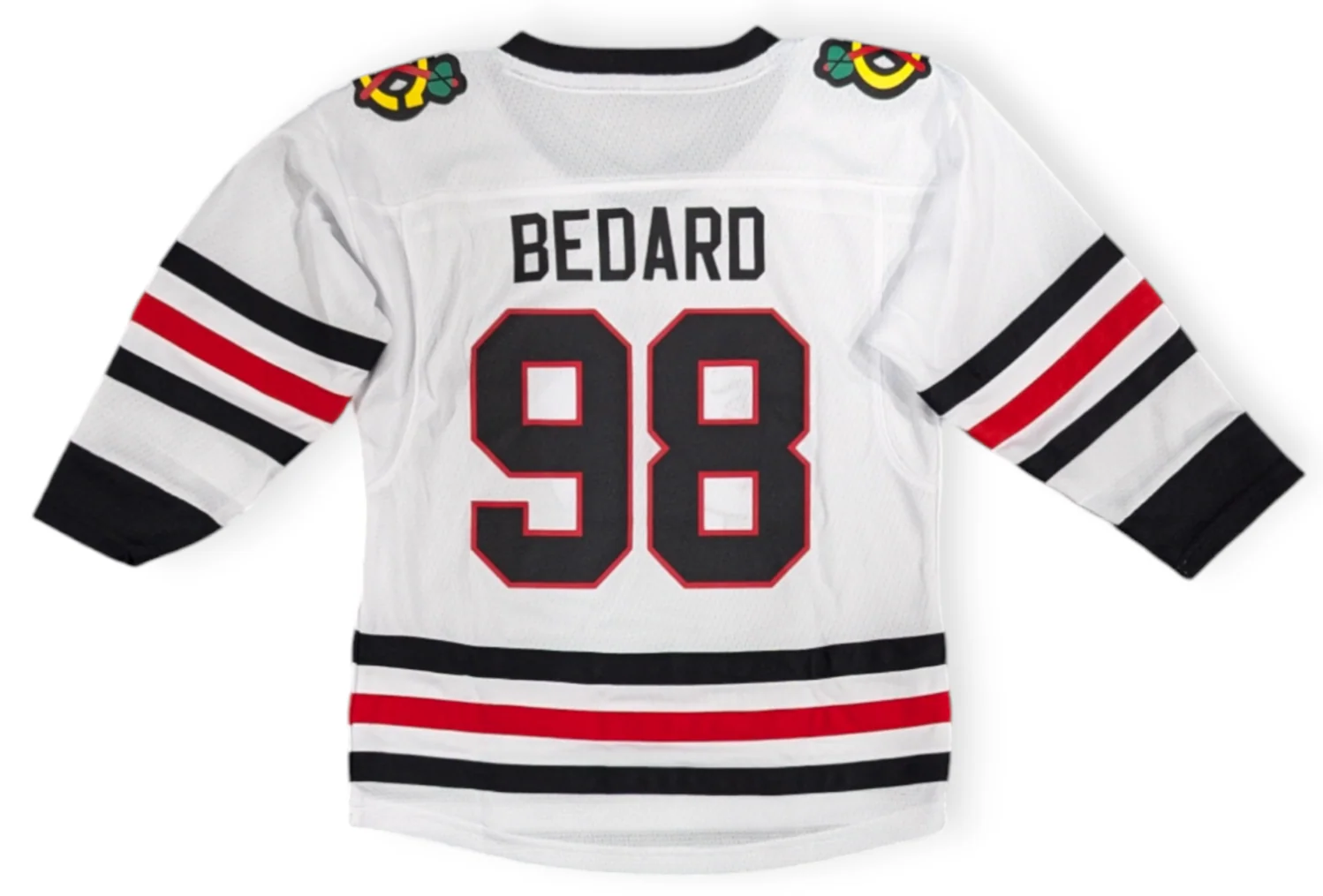 Toddler Connor Bedard Chicago Blackhawks White Away Replica Jersey