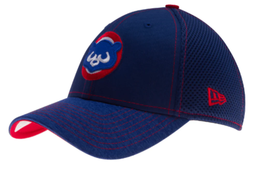 Chicago Cubs Shadow Burst 1984 Logo Neo 39THIRTY Flex Fit Hat By New Era