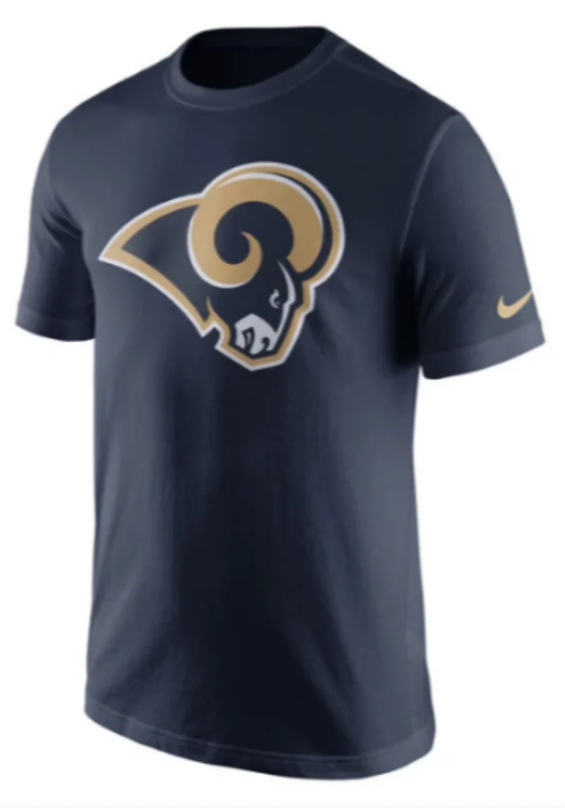 Youth Los Angeles Rams Navy Essential Logo Tee By Nike
