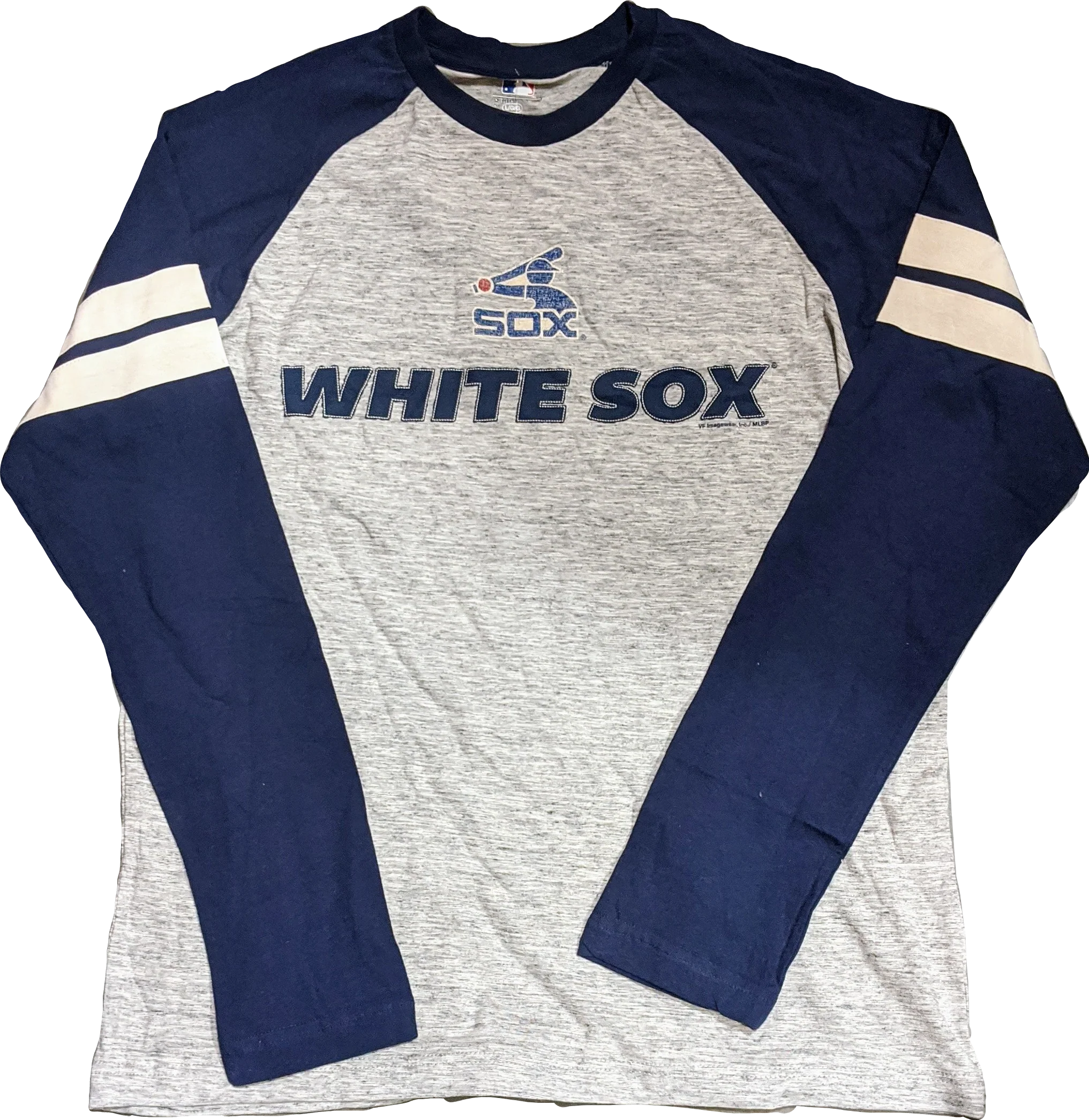 Men's Chicago White Sox Gray/Navy Cooperstown Long Sleeve Tee