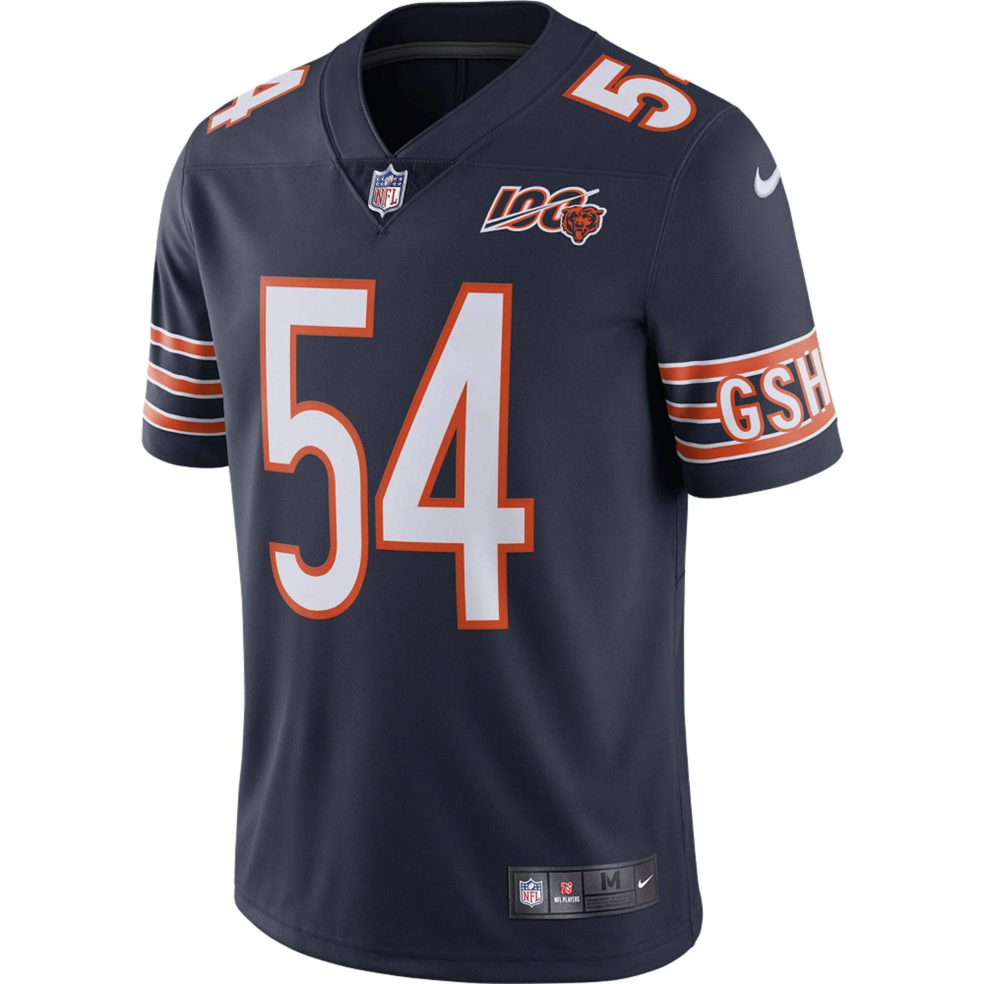 Men's Chicago Bears Brian Urlacher Nike Navy 100th Season Retired Limited Jersey
