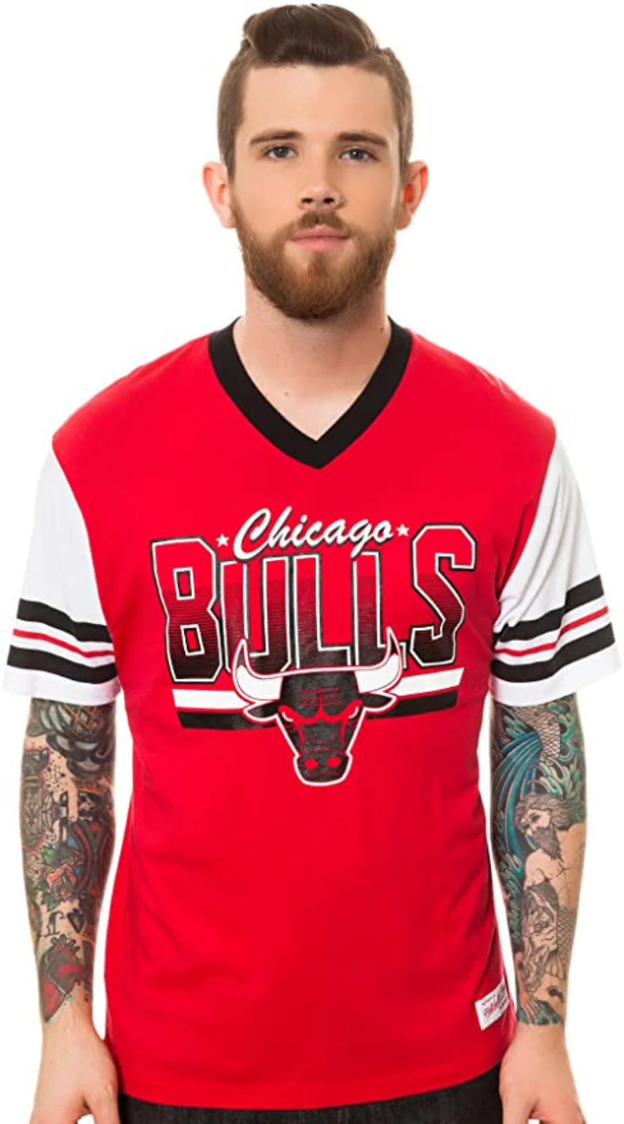 Mitchell & Ness Men's Chicago Bulls Offensive Rebound Vintage Tee