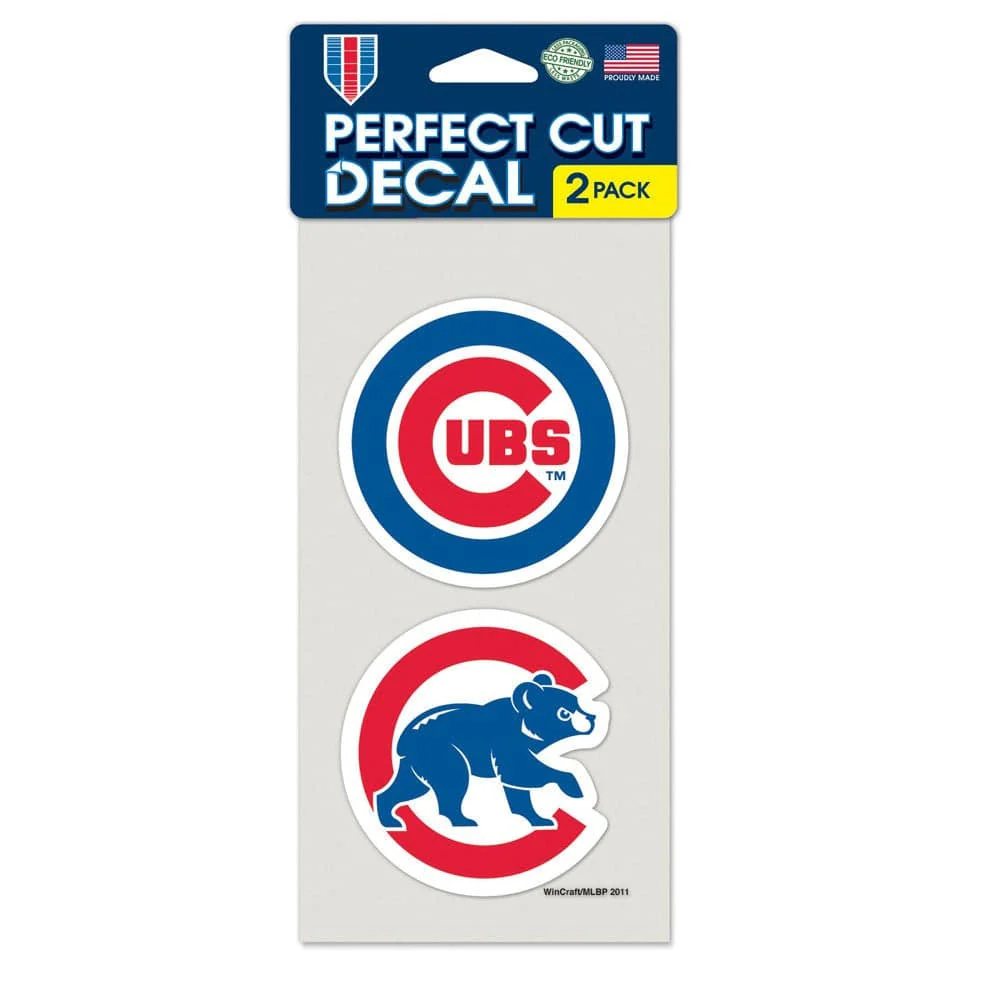 CHICAGO CUBS Perfect Cut Decal Set Of Two 4