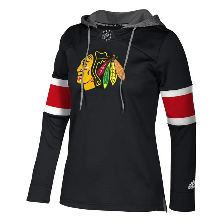 Women’s Adidas Chicago Blackhawks Black Jersey Crewdie Hoodie