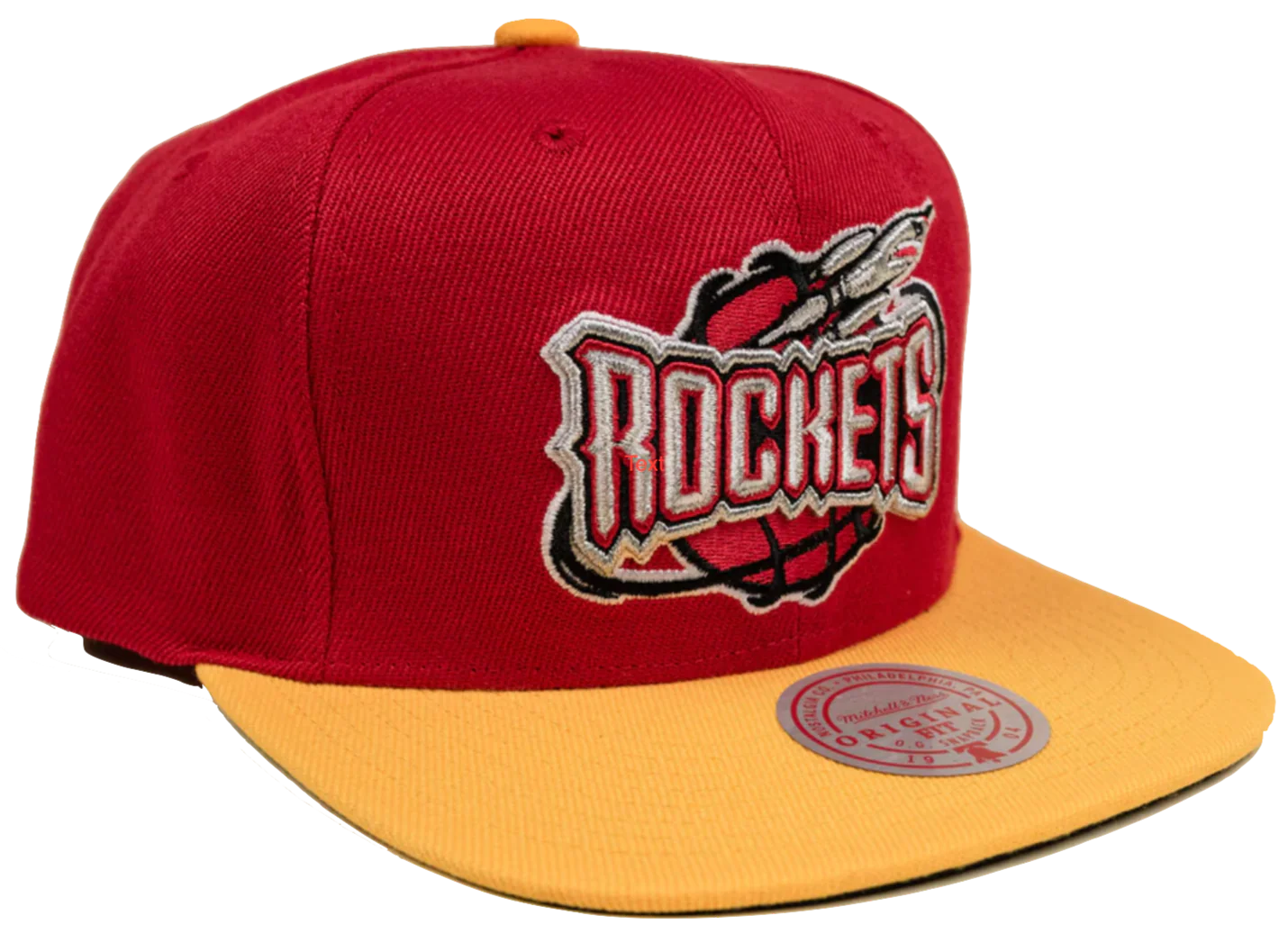 Houston Rockets Mitchell & Ness Hardwood Classics Reload 2.0 Snapback Hat - Red/Yellow