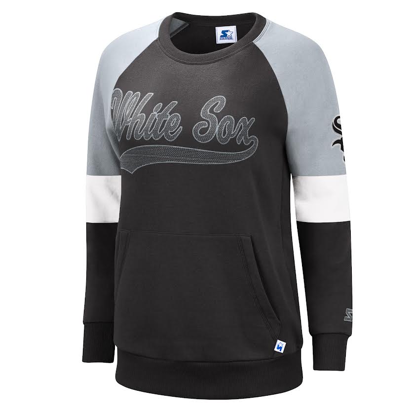 Women's Chicago White Sox Starter Black Crew Neck Sweatshirt