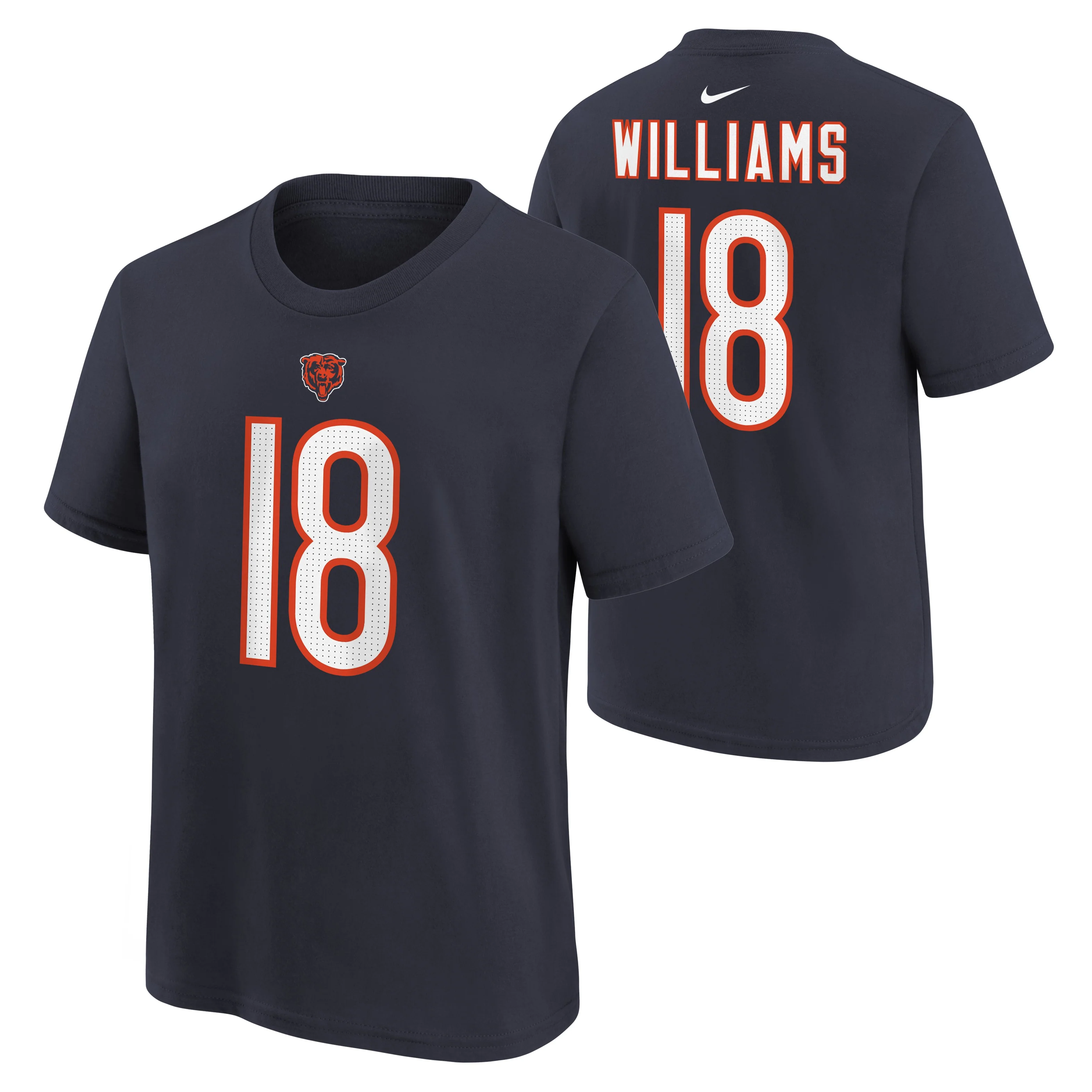 Youth Caleb Williams Chicago Bears Nike Navy FUSE Name & Number T-Shirt