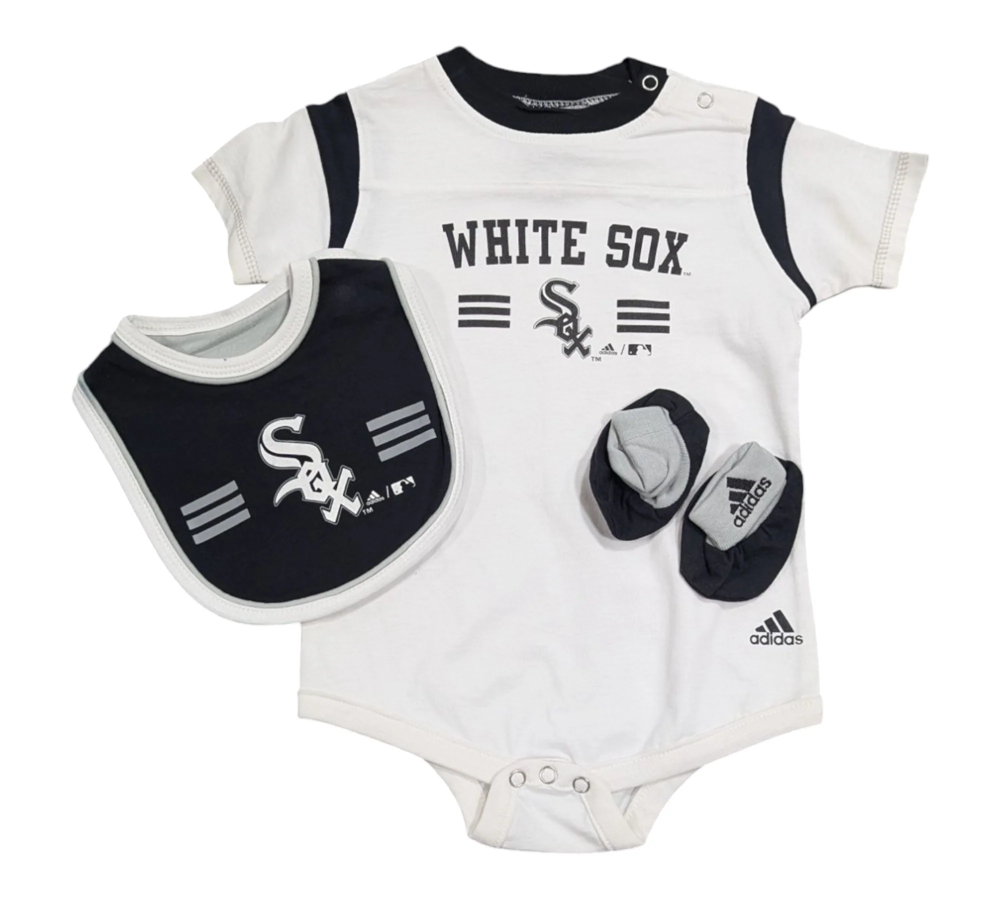 Chicago White Sox Black Newborn/Infant 3 Pack Creeper Set