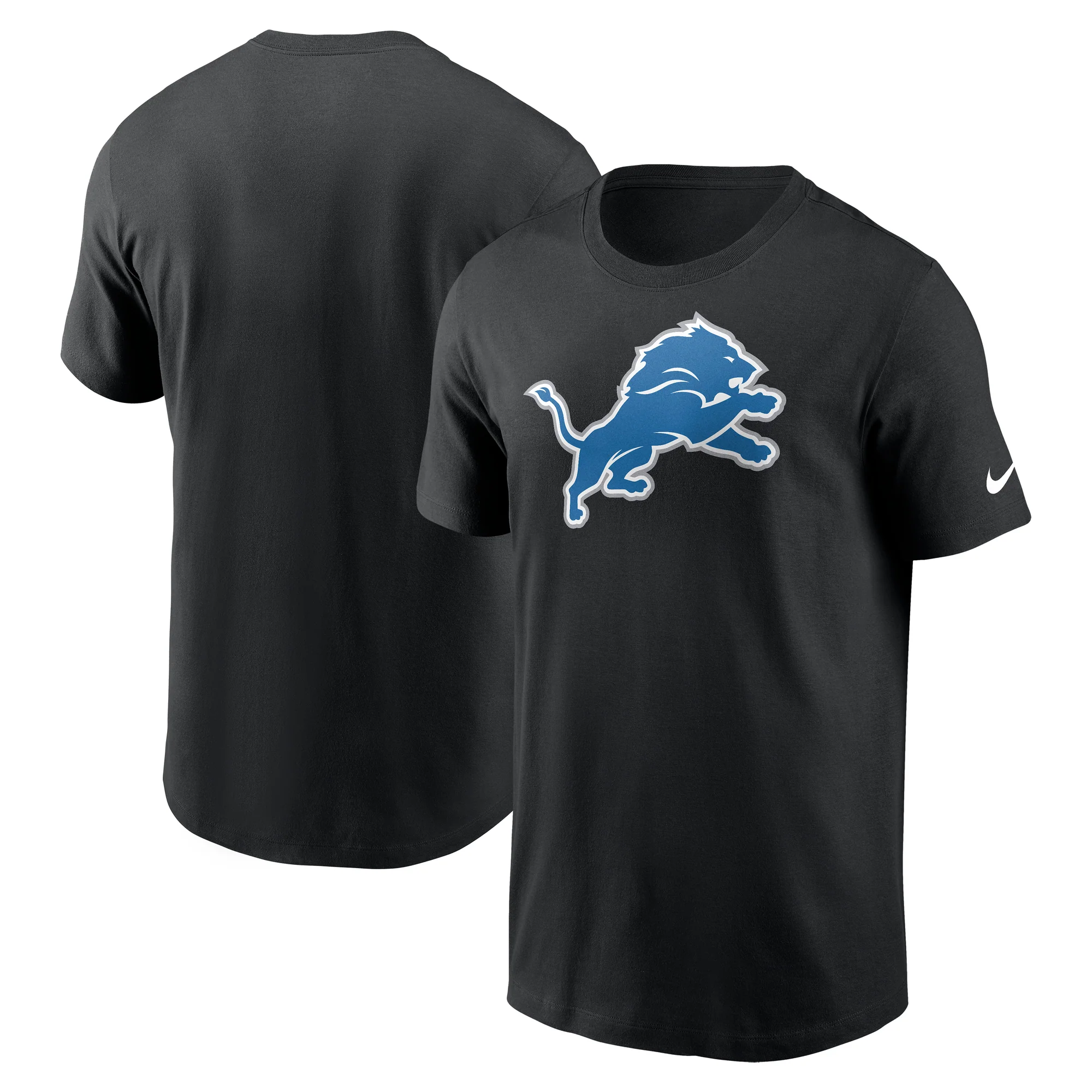 Men's Nike Detroit Lions Black Team Logo T-Shirt