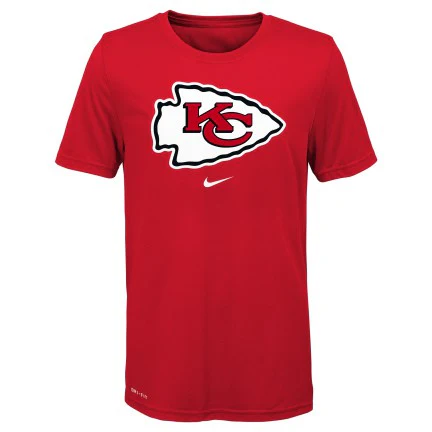 Youth Kansas City Chiefs NIKE Red Essential Logo Tee