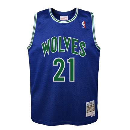 Youth Minnesota Timberwolves Kevin Garnett Mitchell & Ness Blue 1995-96 Hardwood Classics Swingman Jersey