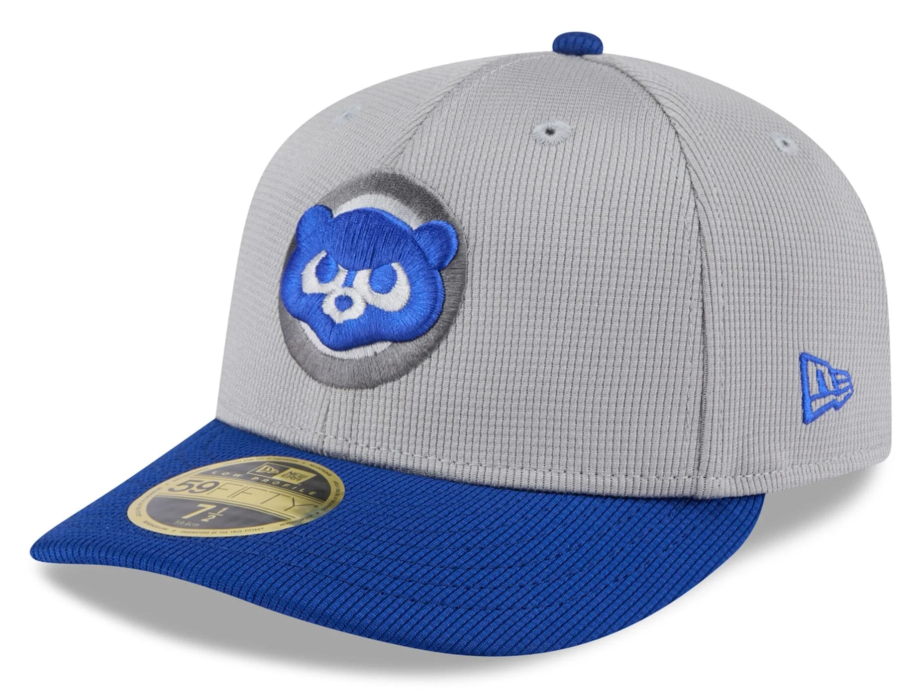 Chicago Cubs New Era 2025 MLB Batting Practice Graphite/Royal Low Profile 59FIFTY Fitted Hat