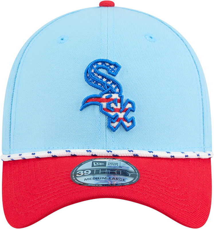 Chicago White Sox 2025 Independence Day Blue New Era 39THIRTY Flex Hat