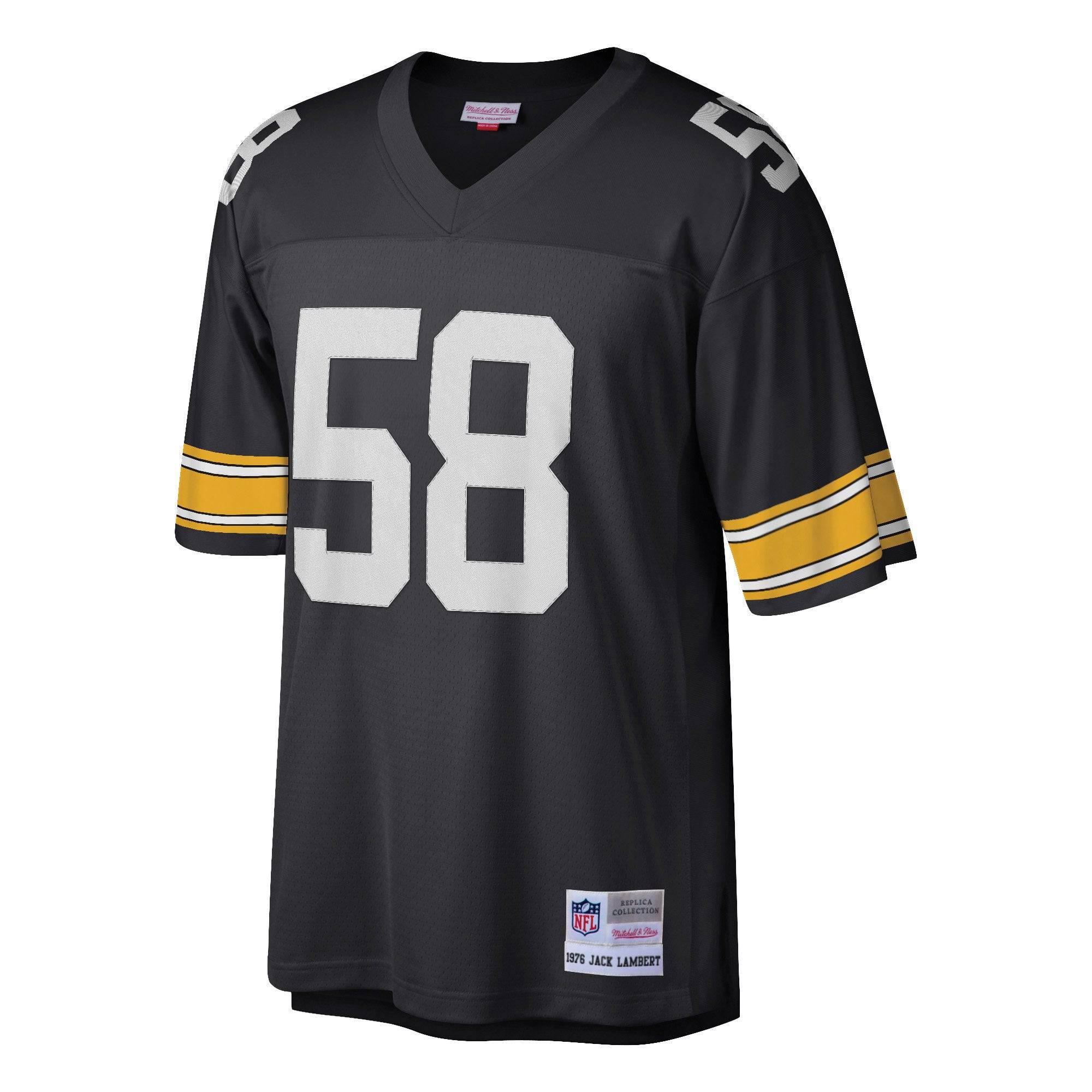 Men's Pittsburgh Steelers Jack Lambert Mitchell & Ness Black Replica Legacy Jersey