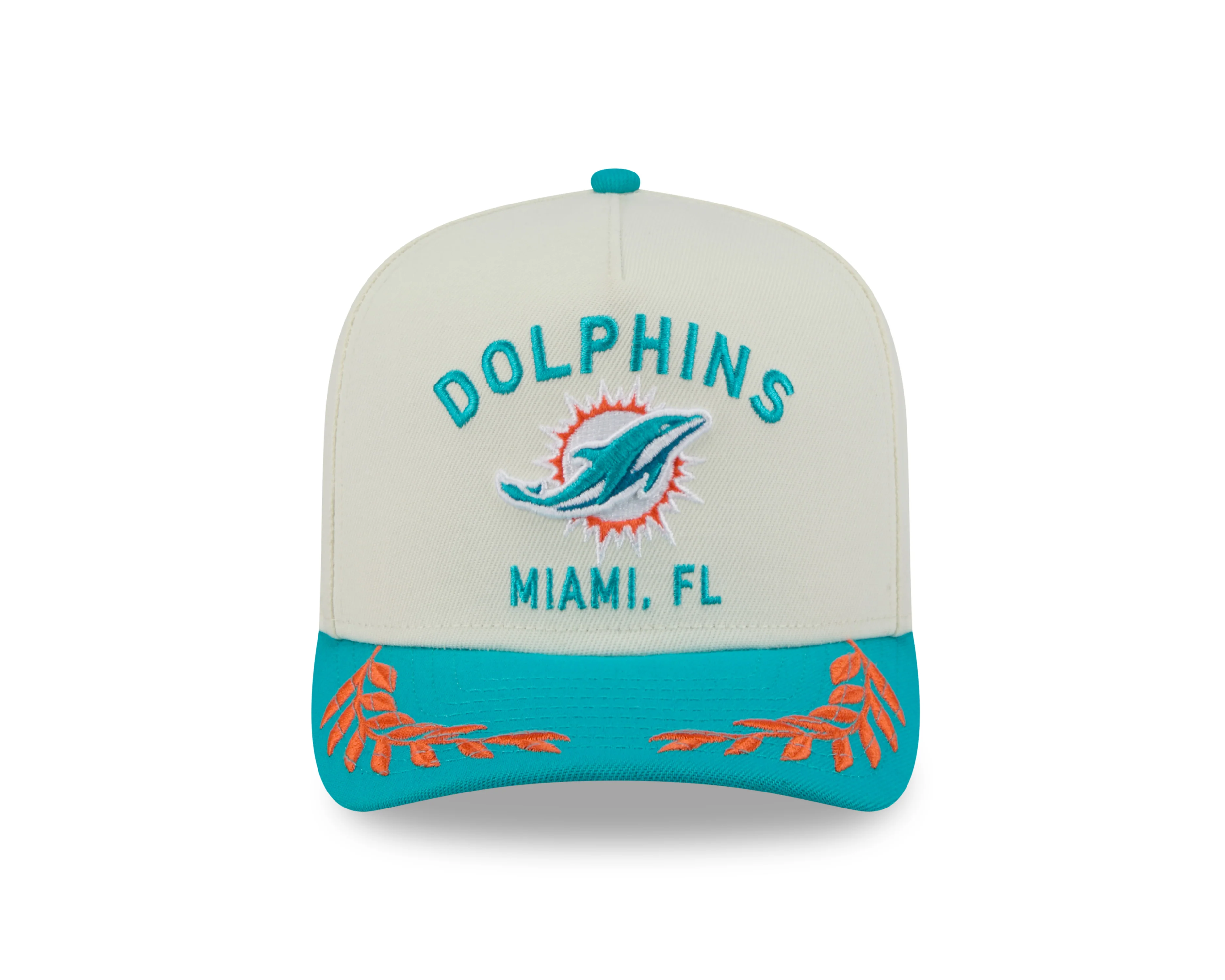Men's Miami Dolphins New Era 2025 NFL Draft Chrome A-Frame 9FIFTY Snapback Adjustable Hat